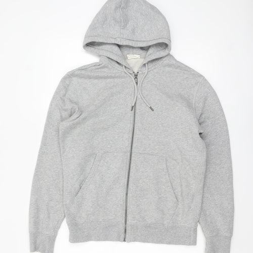 Marks and Spencer Men's Grey Full Zip Hoodie Size S Regular Fit