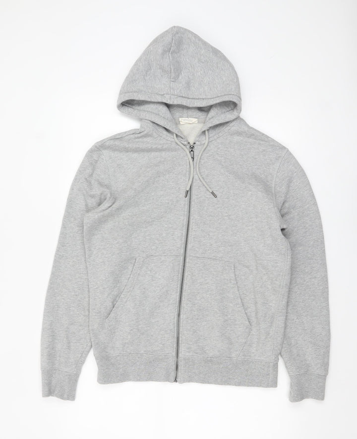 Marks and Spencer Men's Grey Full Zip Hoodie Size S Regular Fit