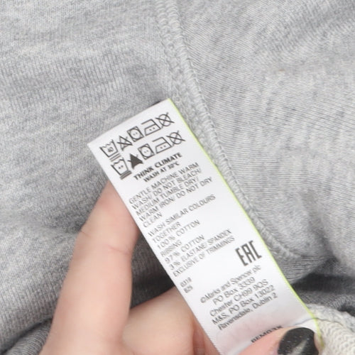 Marks and Spencer Men's Grey Full Zip Hoodie Size S Regular Fit