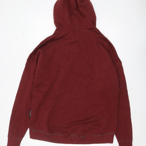 Osaka People Men Red Pullover Hoodie L Regular Fit Cotton