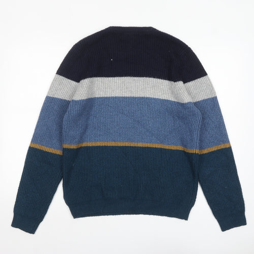 Marks and Spencer Mens Multicoloured Striped Knit Pullover Jumper M