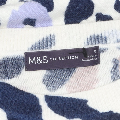 Marks and Spencer Women’s Multicoloured Animal Print Acrylic Jumper Size 8