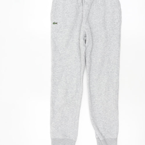 Lacoste Sport Boys Grey Jogger Trousers Size 10 Years 140cm Cotton Blend