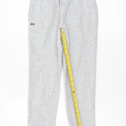 Lacoste Sport Boys Grey Jogger Trousers Size 10 Years 140cm Cotton Blend