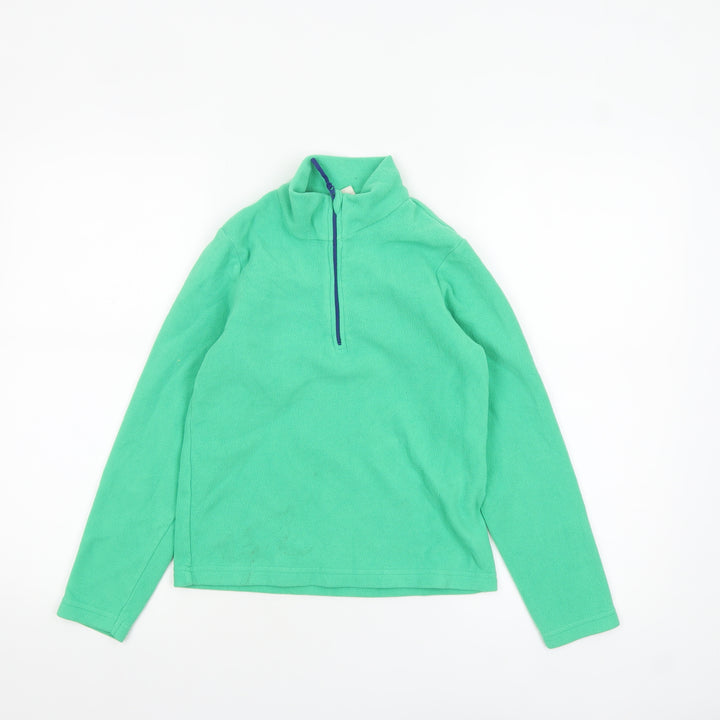 Mountain Warehouse Boys Green Fleece 1/4 Zip Pullover Sweatshirt 9-10 Years