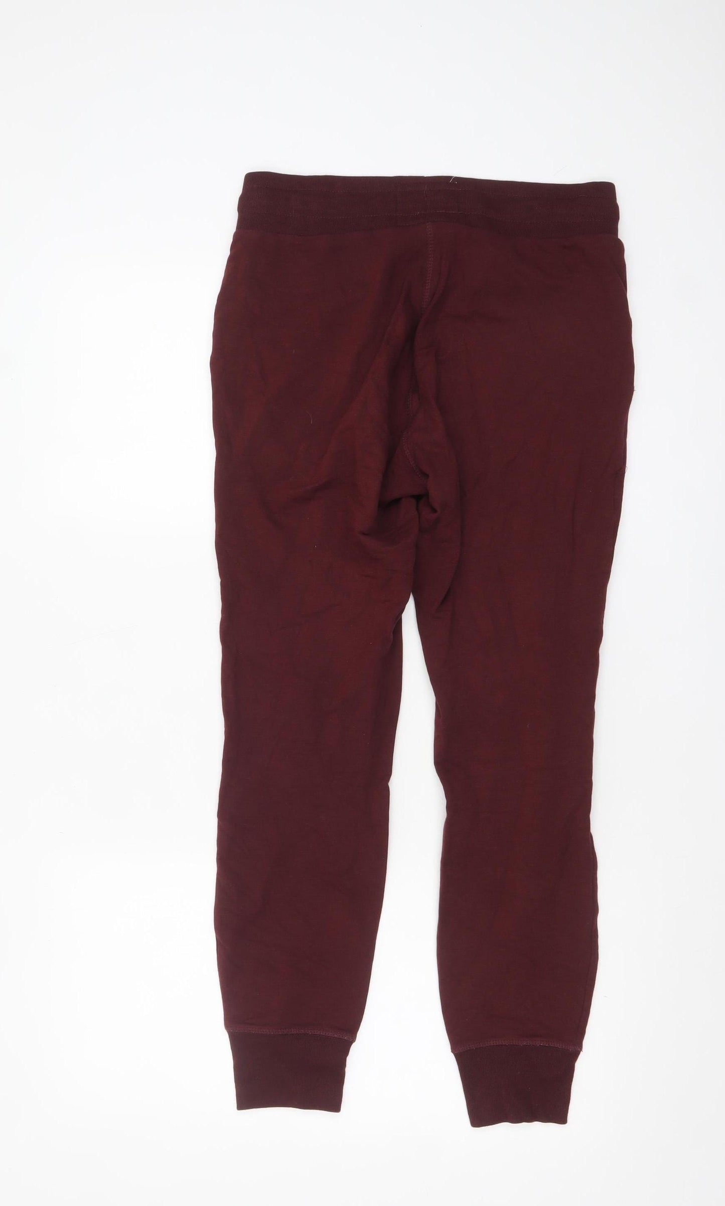 Jack Wills Women's Burgundy Jogger Trousers Size 8 Cotton Blend