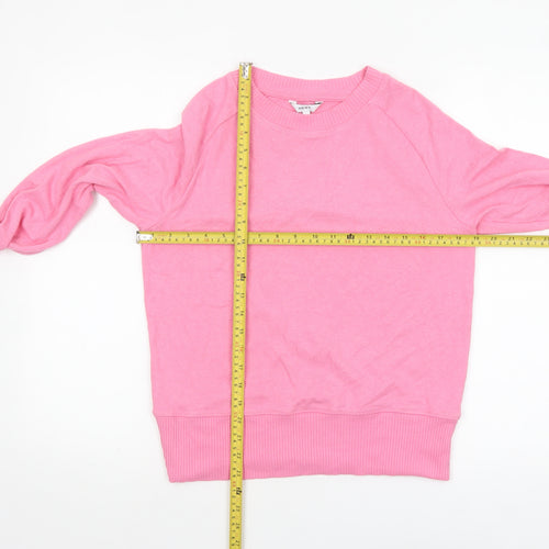 Next Womens Pink Crew Neck Pullover Jumper Size 10