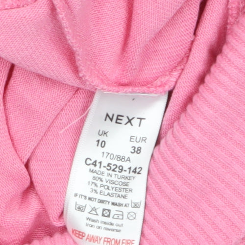 Next Womens Pink Crew Neck Pullover Jumper Size 10