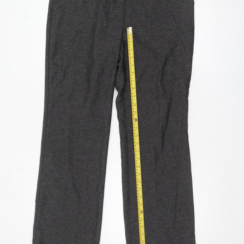 Next Women's Grey Size 12 Regular Straight Leg Dress Pants