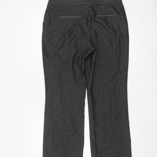 Next Women's Grey Size 12 Regular Straight Leg Dress Pants