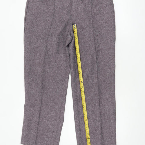 Damart Women’s Grey Straight Leg Trousers Size 14 Elastic Waist