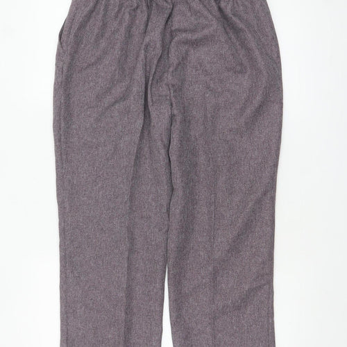 Damart Women’s Grey Straight Leg Trousers Size 14 Elastic Waist