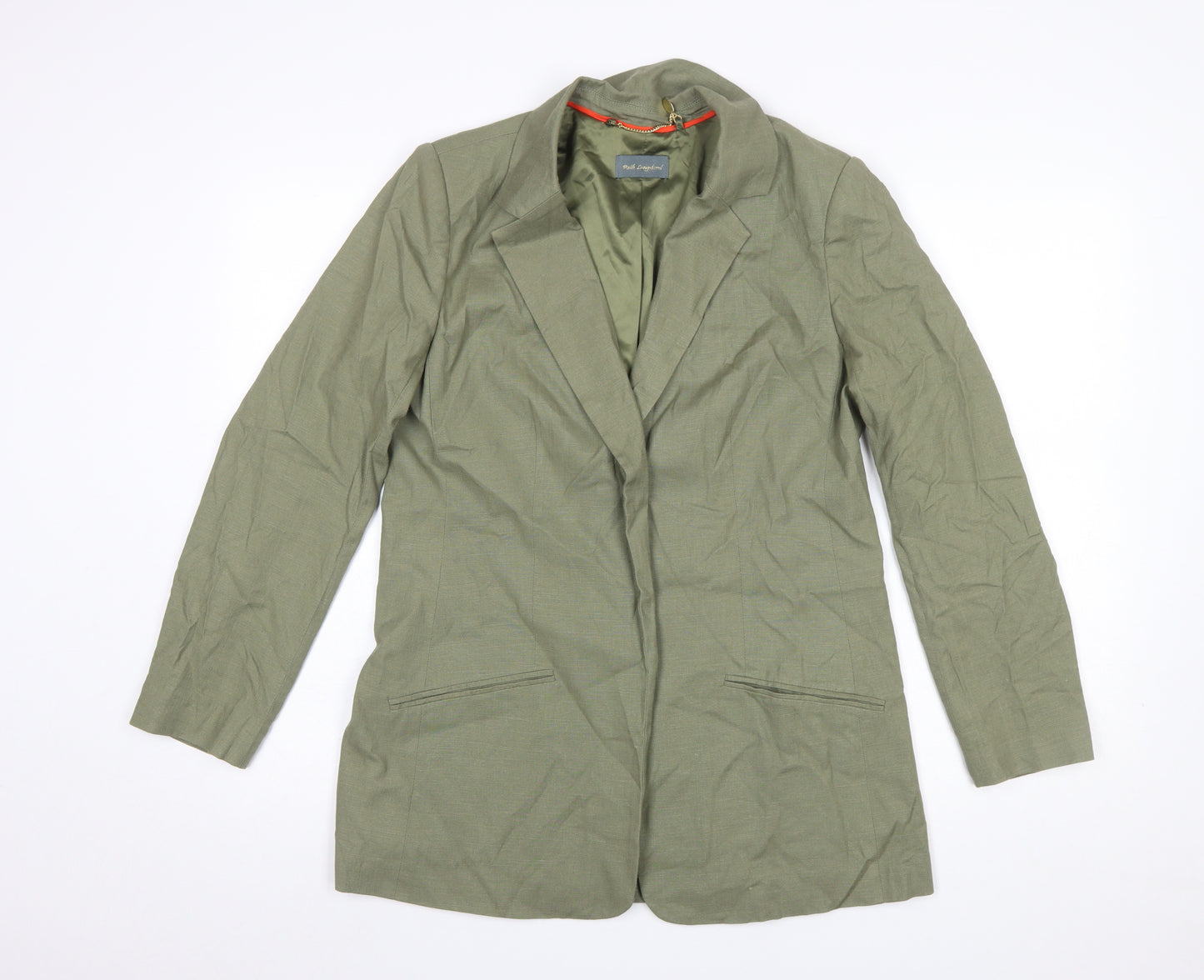 Ruth Langsford Women’s Green Linen Blend Lined Blazer UK 12