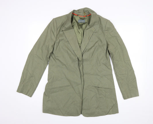 Ruth Langsford Women’s Green Linen Blend Lined Blazer UK 12