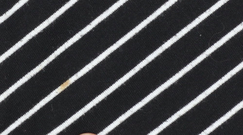 M&Co Women Black/Ivory Striped Single-Breasted Blazer Size 20