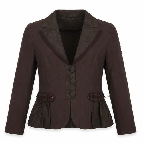 Lisa Campione Women’s Brown Tailored Cotton Blazer Size 12