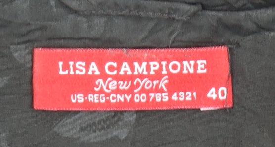 Lisa Campione Women’s Brown Tailored Cotton Blazer Size 12