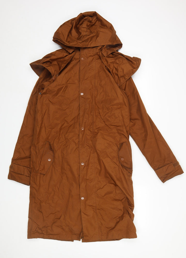 Cotton Traders Men's Brown XS Waterproof Hooded Rain Coat