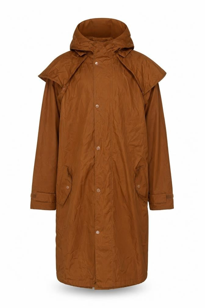 Cotton Traders Men's Brown XS Waterproof Hooded Rain Coat