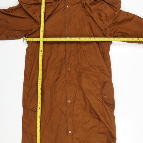 Cotton Traders Men's Brown XS Waterproof Hooded Rain Coat