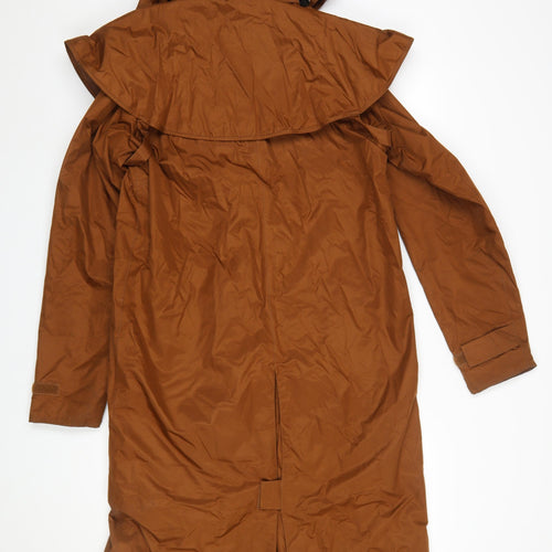 Cotton Traders Men's Brown XS Waterproof Hooded Rain Coat