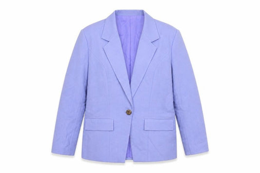 Front view of Imogen Women Purple, size 14, Single-Breasted Classic Blazer