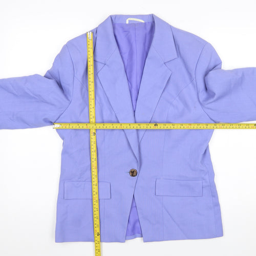 Imogen Women Purple Size 14 Single-Breasted Classic Blazer