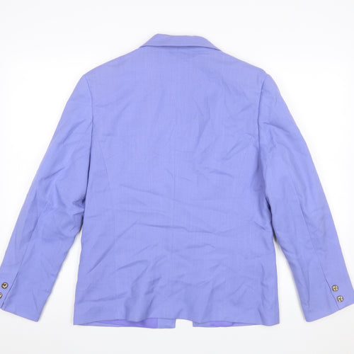 Imogen Women Purple Size 14 Single-Breasted Classic Blazer