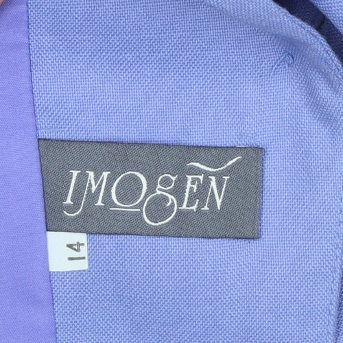 Imogen Women Purple Size 14 Single-Breasted Classic Blazer