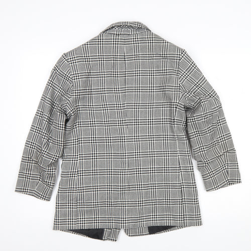 Roman Women’s Black Houndstooth Checked Blazer Jacket Size 10 Regular