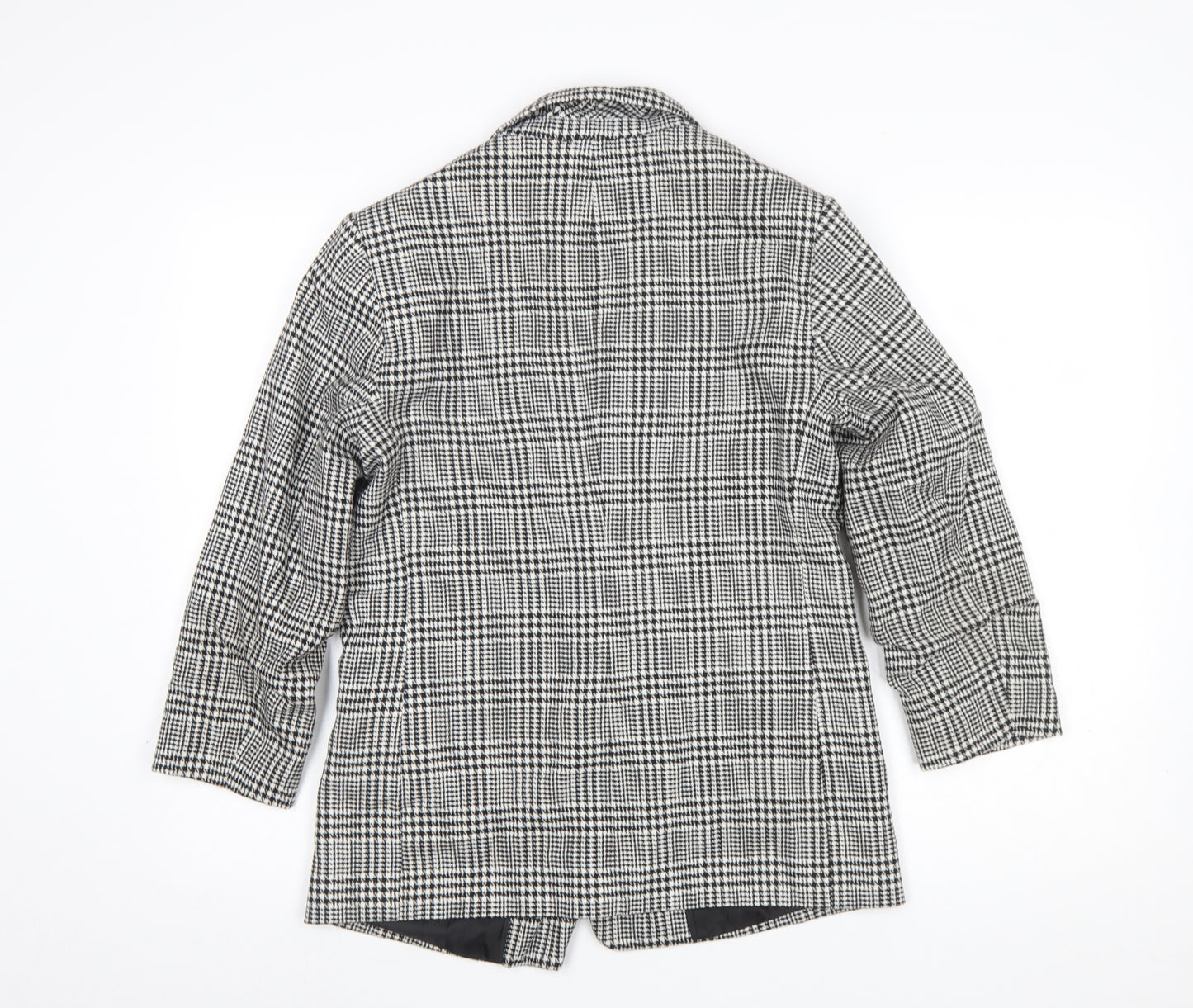 Roman Women’s Black Houndstooth Checked Blazer Jacket Size 10 Regular