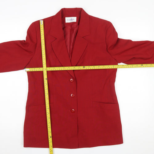 Eastex Women Red Size 10 Classic Single-Breasted Blazer