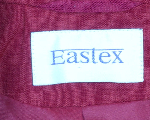 Eastex Women Red Size 10 Classic Single-Breasted Blazer