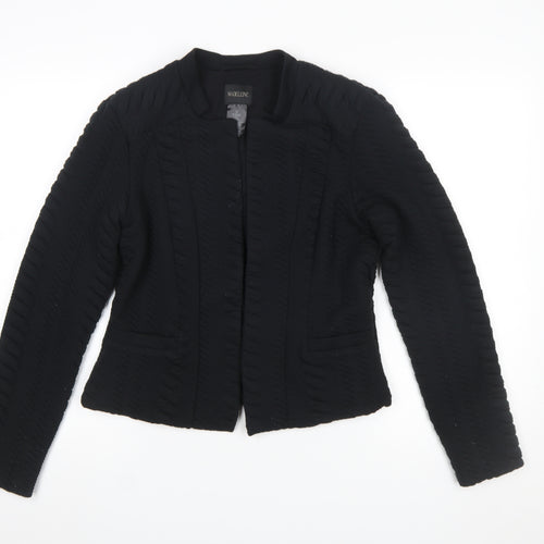 MADELEINE Women's Black Size 10 Textured Tailored Blazer Jacket