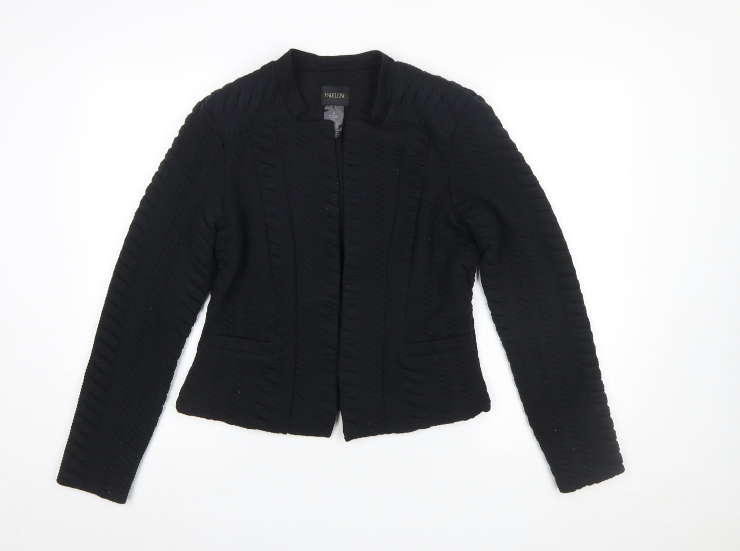 MADELEINE Women's Black Size 10 Textured Tailored Blazer Jacket