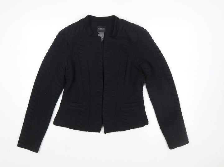MADELEINE Women's Black Size 10 Textured Tailored Blazer Jacket