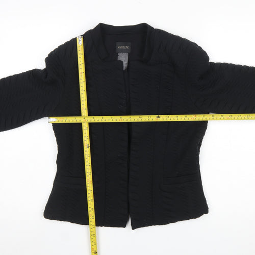 MADELEINE Women's Black Size 10 Textured Tailored Blazer Jacket