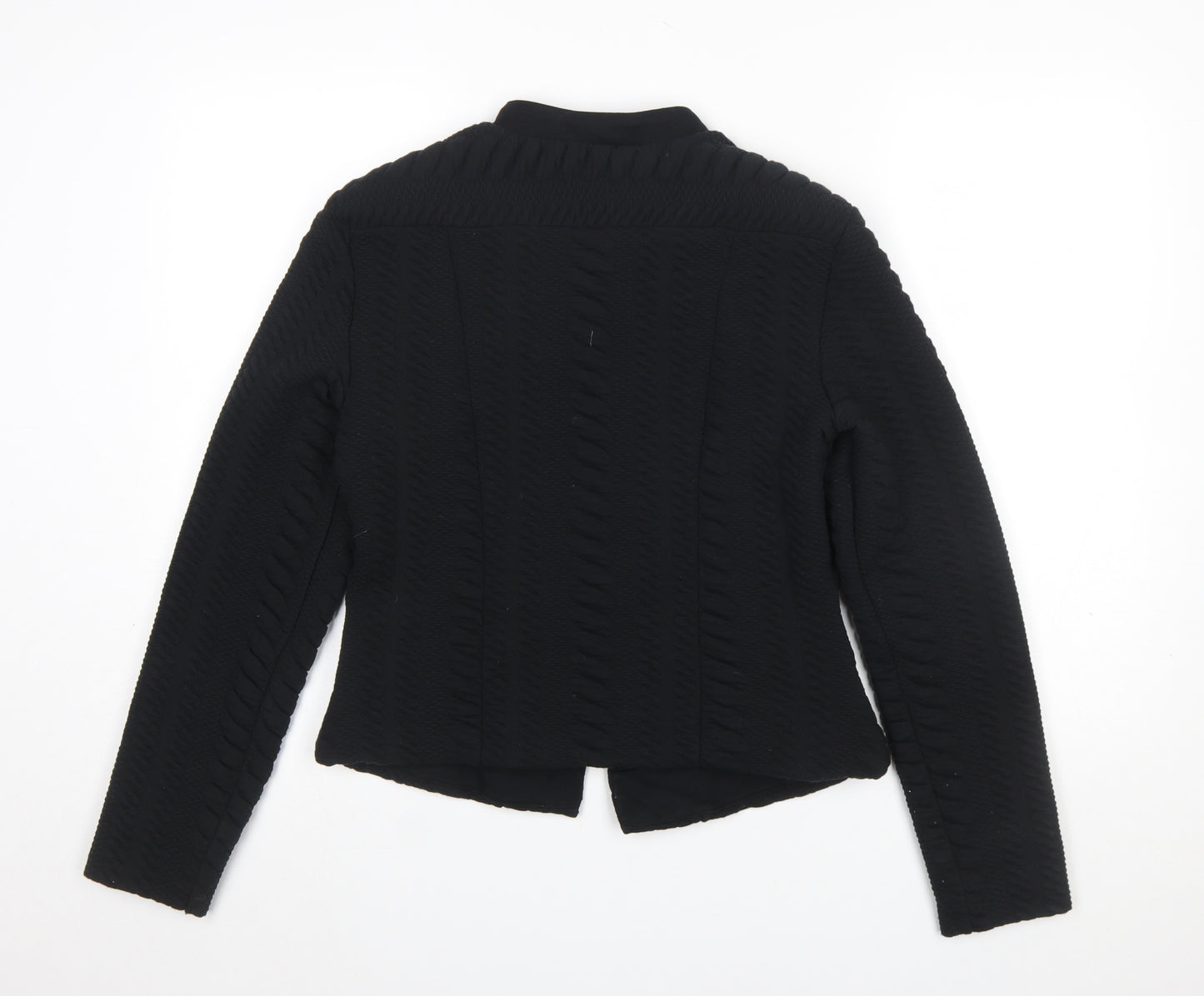MADELEINE Women's Black Size 10 Textured Tailored Blazer Jacket