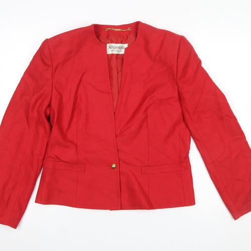 Windsmoor Women's Red Size 14 Single-Breasted Blazer Jacket