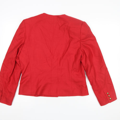 Windsmoor Women's Red Size 14 Single-Breasted Blazer Jacket