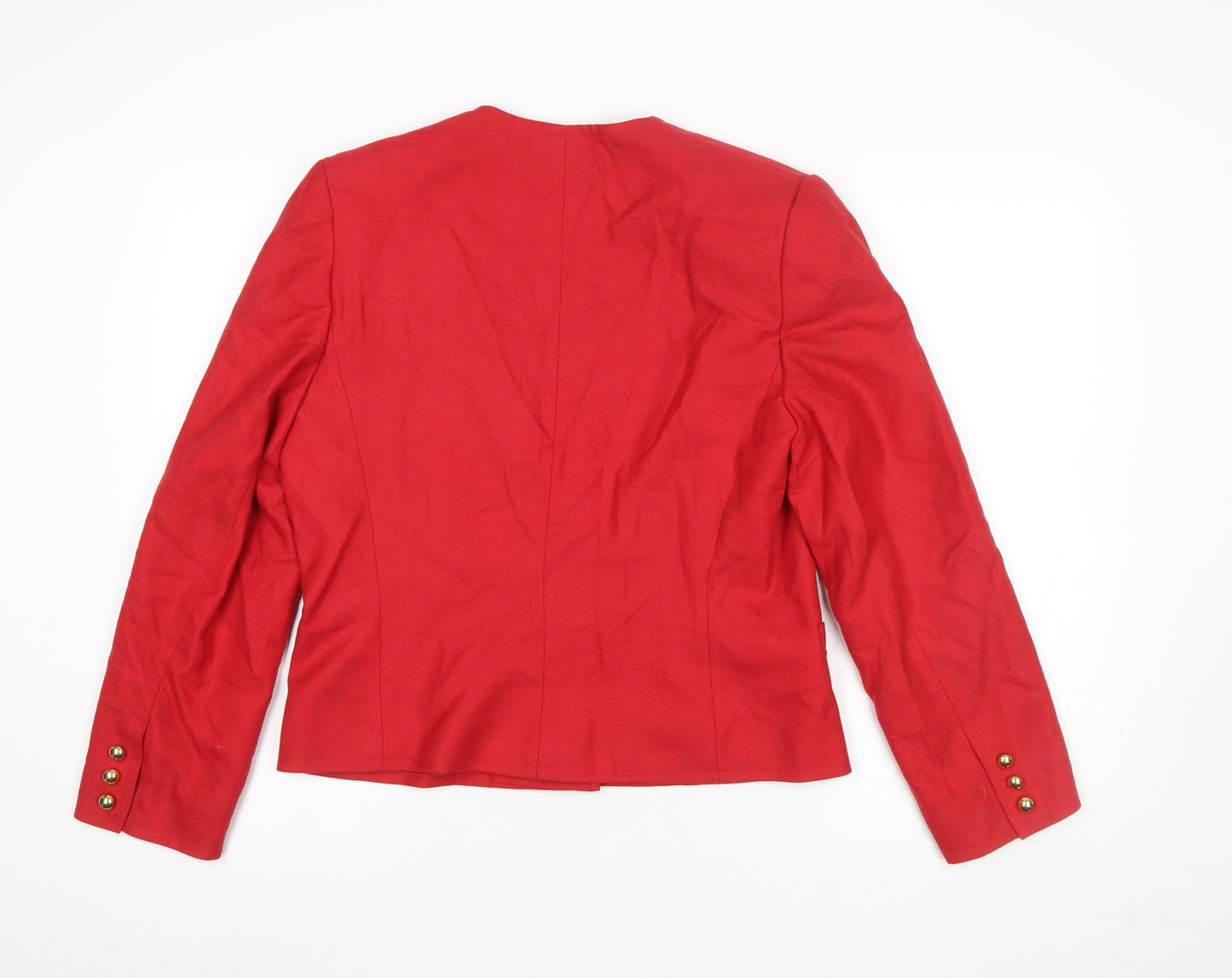 Windsmoor Women's Red Size 14 Single-Breasted Blazer Jacket