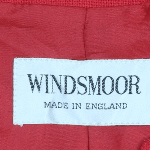 Windsmoor Women's Red Size 14 Single-Breasted Blazer Jacket