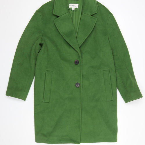 Marks and Spencer Women Green Size 10 Mid-Length Overcoat