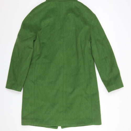 Marks and Spencer Women Green Size 10 Mid-Length Overcoat