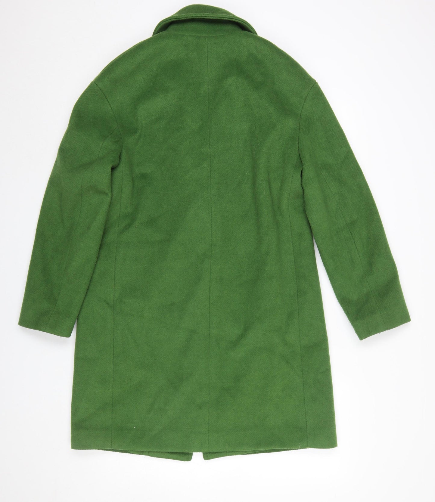 Marks and Spencer Women Green Size 10 Mid-Length Overcoat