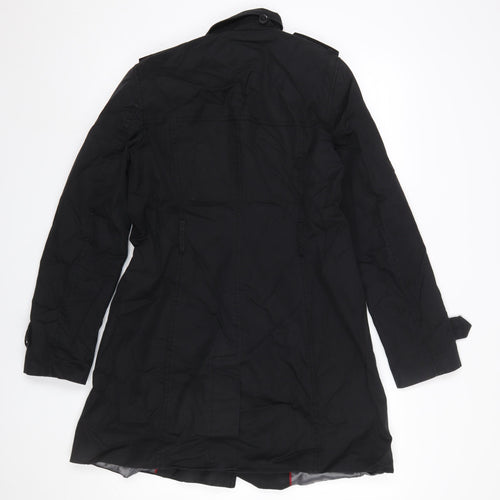 Banana Republic Women's Black Cotton Trench Coat Size S