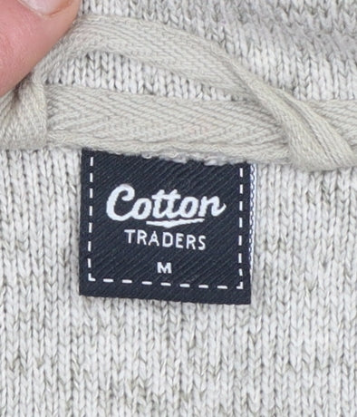Cotton Traders Men’s Beige Collared Button Cardigan M