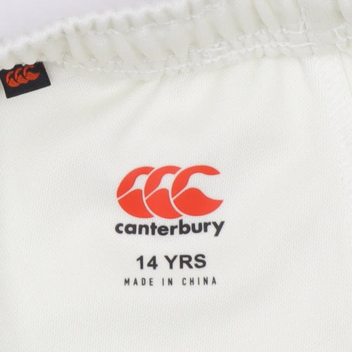 Canterbury Boys White 14 Years Rugby Jogger Sports Trousers
