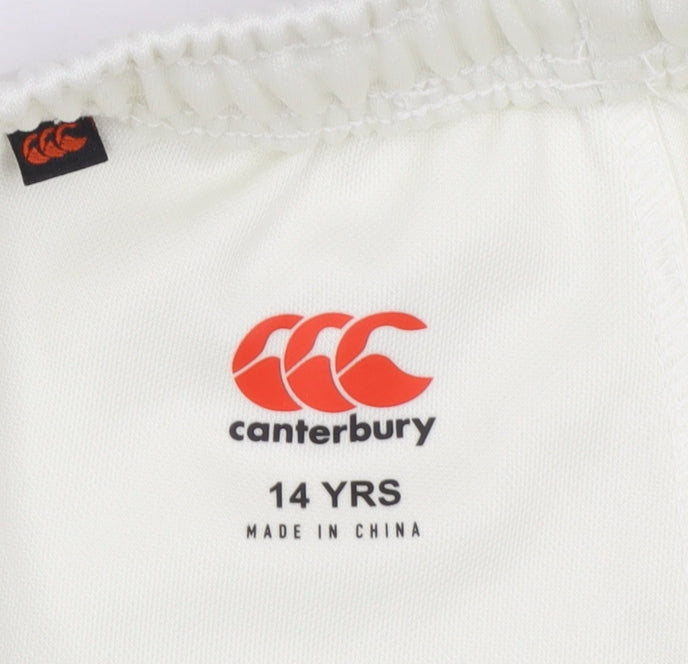 Canterbury Boys White 14 Years Rugby Jogger Sports Trousers