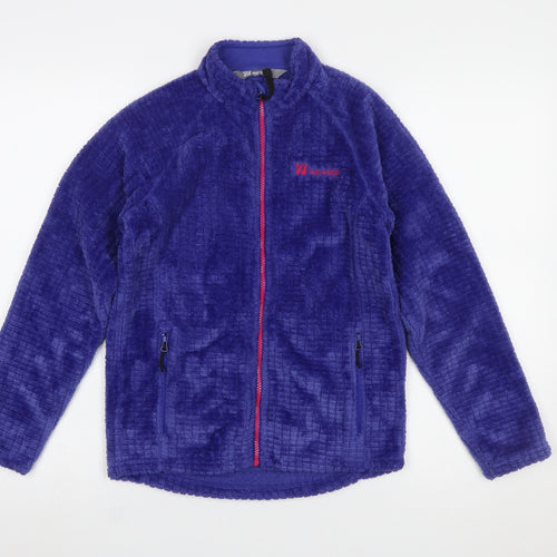The Edge Girls Blue Fleece Full Zip Jacket 11-12 Years Warm Softshell Outdoor